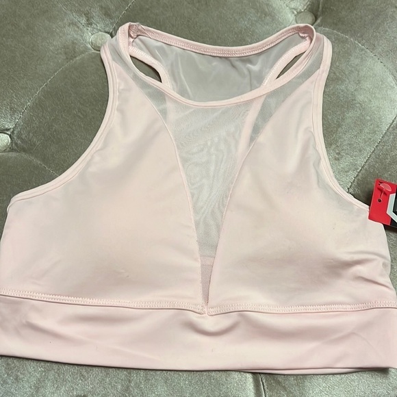 Pink sports bra, super soft with mesh, new - Picture 1 of 6